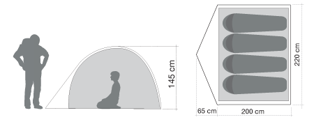 Carpa DOITE Family Dome ANDINA XR4 para 4 personas