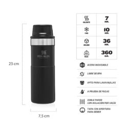Vaso térmico STANLEY ONE HAND 473 Ml Negro